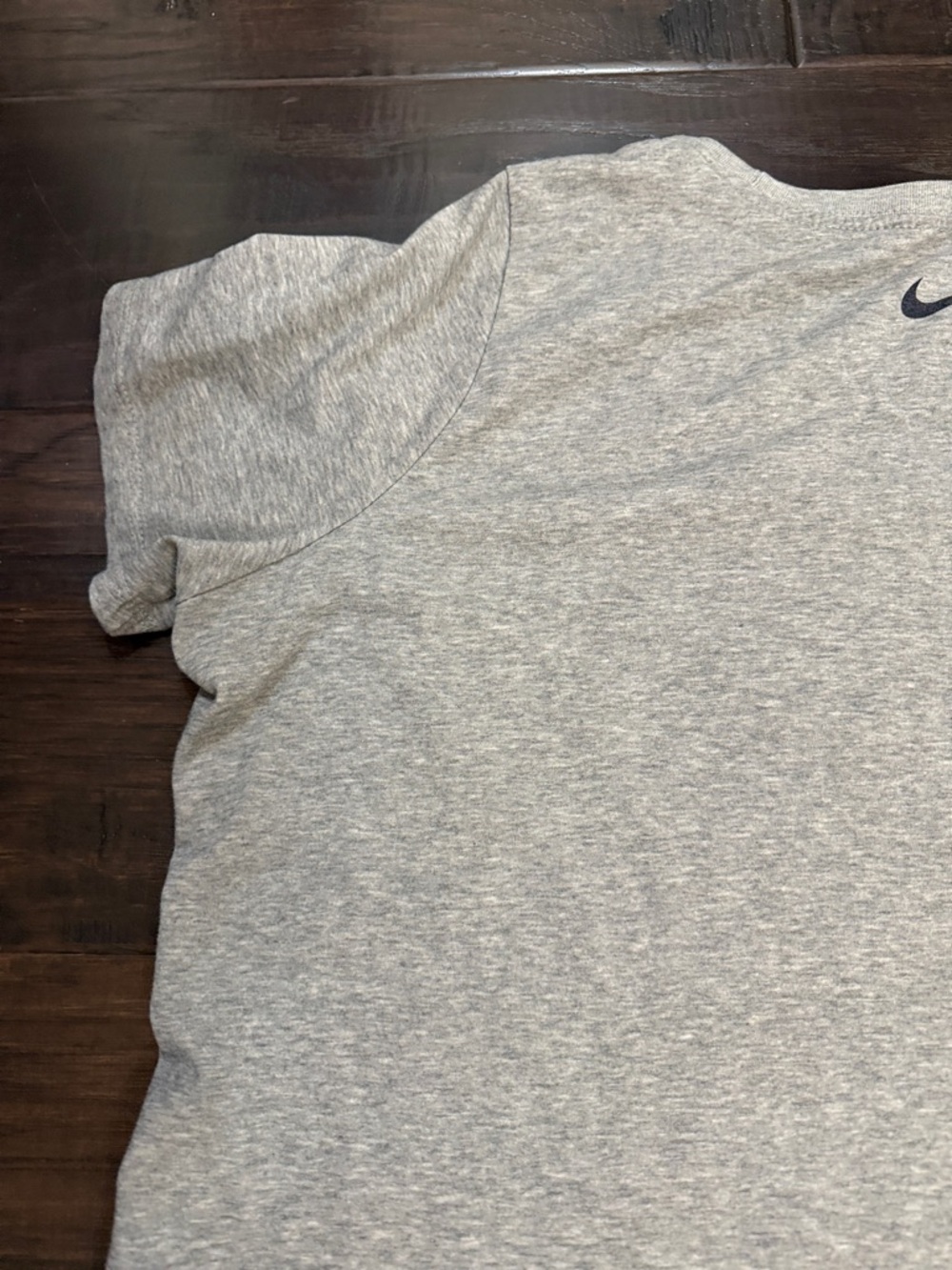 Nike Light Gray Scoop Neck Tee with Navy Script - Picture 12 of 12